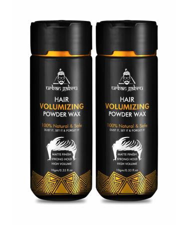 UrbanGabru Hair Volumizing Powder Wax strong hold | Matte Finish | 24 hrs hold | 100% natural & safe hair styling powder (Pack of 2)