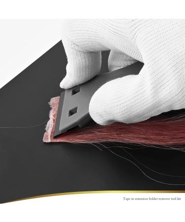 EHDIS Hair Extension Tape Set - 144pcs Pre-cut Double Sided Adhesive Tapes with Tweezers and Scraper for Lace Wig, Hairpiece, Toupee, Hair Weft - Easy Removal and Secure Attachment - Buy Online on SooperMarket.com