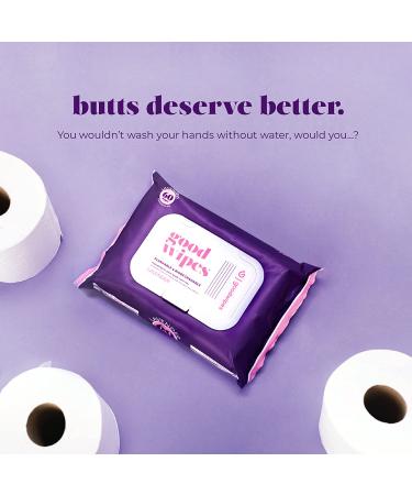 Goodwipes Lavender Scented Flushable Butt Wipes - Biodegradable with Botanicals - Aloe, Septic Safe, 180 Count (3 Packs of 60) - Buy Online on SooperMarket.com