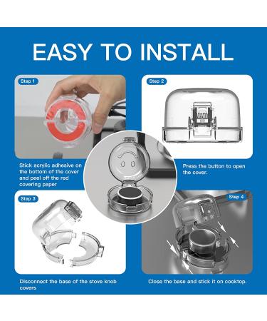 Child Safety Stove Knob Covers - 5 Pack with Double-Key Lock | Universal Gas Oven Knob Guards for Baby Proofing - Buy Online on SooperMarket.com