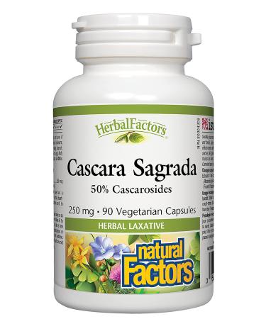 Natural Factors Cascara Sagrada 250 mg 90 Capsules