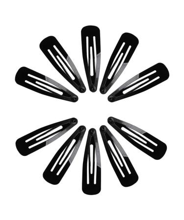 10 pieces of hair for little girl 2.68 inches of hair clips metal hair clips slippery hair clips children hair clips side clips give the hairstyle perfect hold (black)