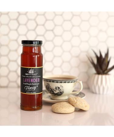 HONEY FEAST Organic Lavender Honey 12oz | Gourmet Flavored Honey for Tea, Cooking & Baking | Florida Beekeeper-Bottled - Buy Online on SooperMarket.com