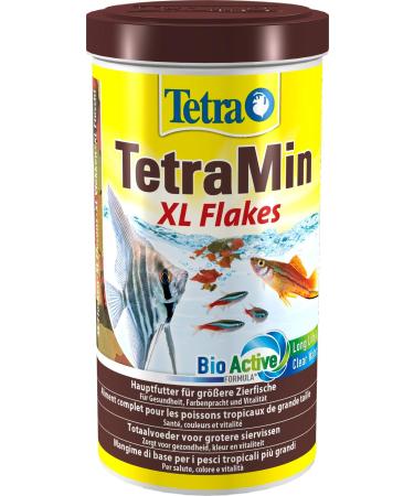 Tetramin XL flakes - fishing feed in flake shape for larger decorative fish balanced mixture for healthy fish and clear water 1 l can XL flakes 1 l (1 Pack)