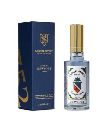 Caswell-Massey Newport Gold Cap Cologne Men s Cologne with an Original American Seaside Cologne Fresh Cool & Ocean-Inspired 3 Fl Oz Newport 3 Fl Oz (Pack of 1)