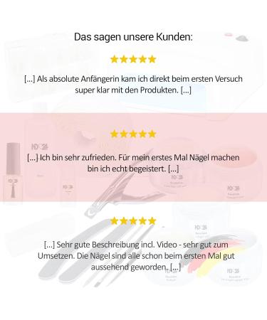 ND24 NAILDESIGN Geln gel Starter Set - Basic French LED Gel Kit with Lamp & Accessories | Vegan & Made in Germany | Perfect for Beginners - Buy Online on SooperMarket.com