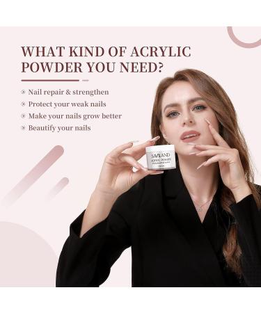 Saviland Clear Acrylic Powder 2.12 OZ - Professional Large Capacity Nail Polymer for Extension & French Manicure | Ideal Christmas Gift for Nail Salons & Home DIY - A1-Clear Acrylic Powder - Buy Online on SooperMarket.com