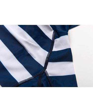 Bonverano Baby Boys Swimsuit - UPF 50+ Full-Zip Hoodie One Piece Swimwear 12-18 Months | Hooded White Stripe - Buy Online on SooperMarket.com