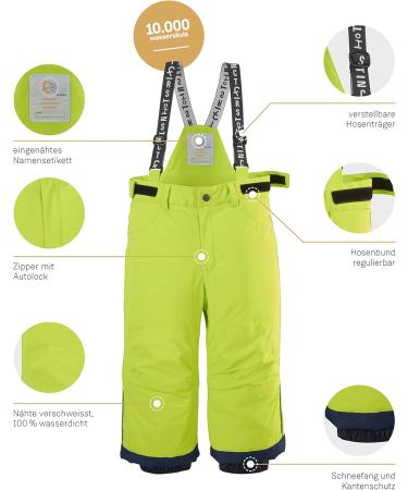 Buy Killtec First Instinct Unisex FISW 7 Mns Functional Ski Pants - Lime 86-92 EU | International Shipping Available - Buy Online on SooperMarket.com