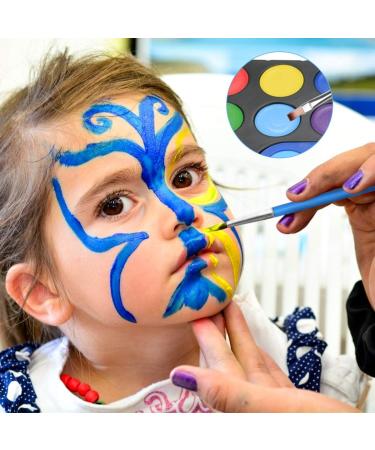 Face Paint Kit for Kids Large Water Based Paints 16 Large Water Based Paints 24 Stencils 2 Glitters Halloween Makeup Kit Face Paint Palette Face Paints Safe for Sensitive Skin (16 color) - Buy Online on SooperMarket.com