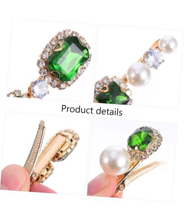Gogogmee 1 Crystal Pearl Hair Clip Diamond Hair Clips Green Rhinestones Green Rhinestone Hair Barrettes Bridal Hair Accessories Bobby Hair Barrette Wedding Hair Clips Rhinestone Clips Alloy - Buy Online on SooperMarket.com