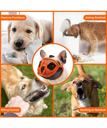 Singwow Short Snout Dog Muzzle Bulldog Muzzle Breathable Adjustable Mesh Mask for Flat Faced Dog Anti Bitting Chewing Barking (L) - Buy Online on SooperMarket.com
