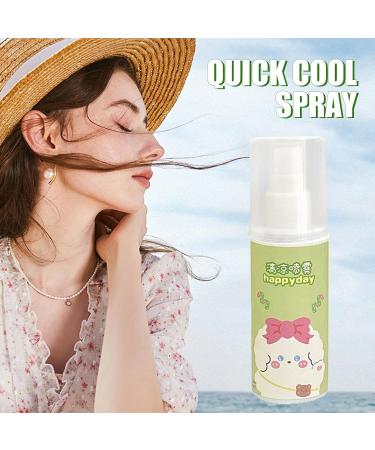 puzzlegame Cool Spray - 80ml Instant Cooling & Nourishing Spray | Instantly Reduce Temperature Spray Small Lightweight Refreshing Protective Skin-friendly Spray For Face And Body green dog - Buy Online on SooperMarket.com