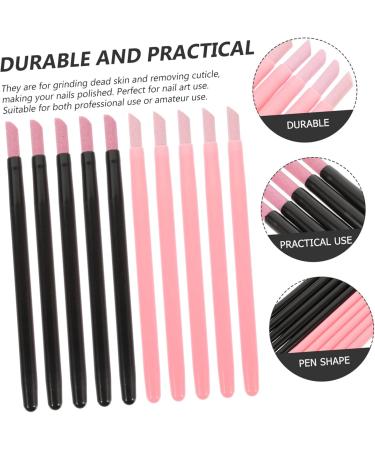HAPINARY Cuticle Pusher 2 Sets Nail Quartz Pen Single-headed Manicure Pen Pumice Nail File Nail Polish Pen Nail Art Sculpture Pen Nail Art Pen Cuticle Cleaner Pp Exfoliating Sanding Pen - Buy Online on SooperMarket.com