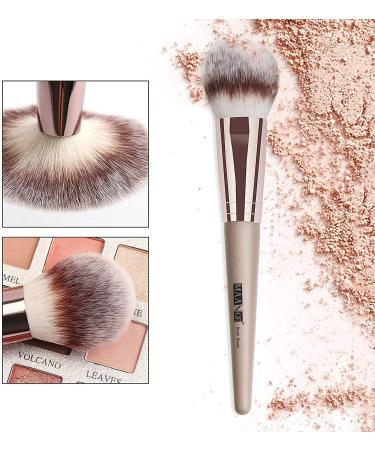 18 PCS Professional Makeup Brush Set - Travel Kabuki Face Powder & Eye Shadow Brushes with Case - Champagne - Buy Online on SooperMarket.com