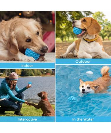 Nobleza Indestructible Dog Ball - 8cm Natural Rubber Squeaky Interactive Toy for Dogs | Robust & Durable - Buy Online on SooperMarket.com