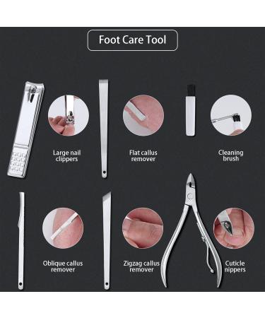 20-Piece Stainless Steel Manicure & Pedicure Kit with Travel Case - Buy Online on SooperMarket.com