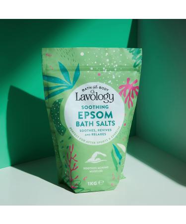 Lavology Epsom Bath Salts - 1kg Pack of 1 - All Natural Ingredients for Soothing Relaxation - Buy Online on SooperMarket.com