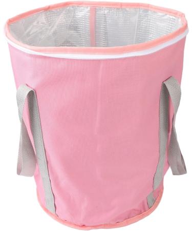 Collapsible Foot Soaking Bath Bag with 5 Layers Thickened Insulation Portable Travel Foot Bath Waterproof Material Sturdy Carrying Handle for Camping Fishing Picnic (Pink) - Buy Online on SooperMarket.com