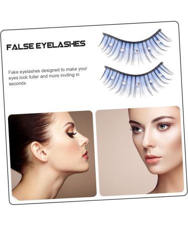 Gogogmee 5 Pairs False Eyelashes Fake Lashes Colored Eyelashes Soft Thick Lashes Soft Light Fake Lash Blue Lashes Rhinestone Eyelashes Cosplay Lashes Fake Eyelashes Fiber - Buy Online on SooperMarket.com