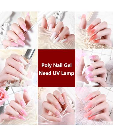 Nail Extension Gel 15ml Cinnamon Poly Gel - Nude Pink Enhancement for French Manicure (#09 Light Apricot) - Perfect for Beginners - Buy Online on SooperMarket.com