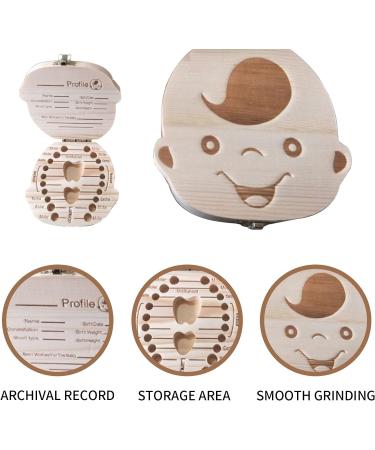 Haqatr Children's Wooden Tooth Box Children Teeth Box Baby Tooth Box Keepsake Save Organizer for Baby Kids Boy Tooth Storage Box Souvenir Baby Teeth Save Box - Buy Online on SooperMarket.com