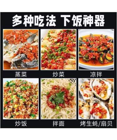 Hunan specialty spicy chopped chili sauce Chili sauce garlic paste Leisure spicy snacks Side dishes Mixed noodle sauce Chinese food Super Chili sauce and paste (Super spicy 500g) Super spicy 500g - Buy Online on SooperMarket.com