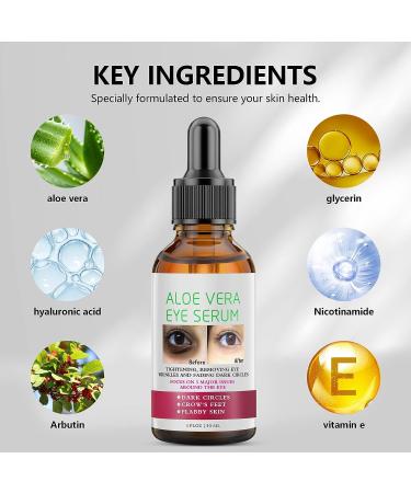 Aloe Vera Anti Aging Eye Serum | Dark Circle & Puffiness Treatment for Women - Buy Online on SooperMarket.com