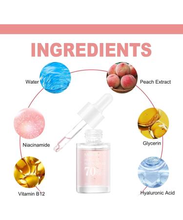 Dark Spot Correcting Serum Peach 70% Niacinamide Serum for Acne Scars Post-Acne Marks Korean Skincare Set for Teenagers Adult - Buy Online on SooperMarket.com