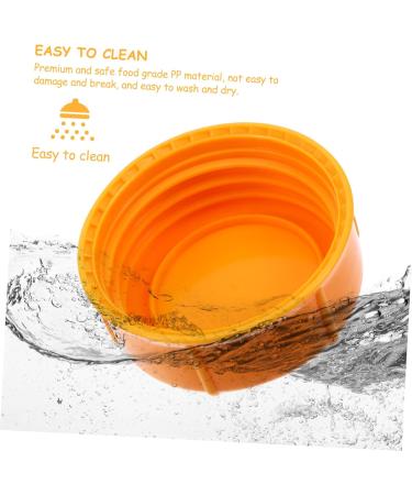 Vaguelly Breastmilk Bottles Cap 20 Pcs Baby Bottle Seal Cap Water Bottle Travel Food Grade Pp Water Proof Leak Proof Lids Orangex2pcs 4.3x4.3x1.5cmx2pcs - Buy Online on SooperMarket.com