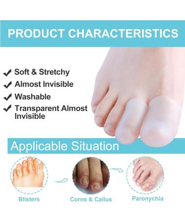 Silicone Toe Protector 10 Pairs - Cuttable & Protective Guards for Pain Relief and Friction Reduction - Buy Online on SooperMarket.com