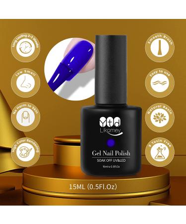 YTD Likomey Gel Nail Polish 15ml Klein Blue - Soak Off UV Gel Polish for Salon & DIY Manicure - Buy Online on SooperMarket.com