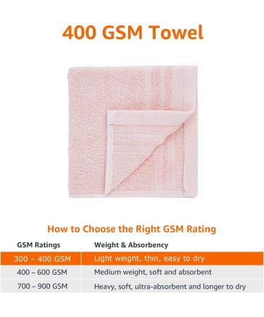 Amazon Basics 12-Pack Washcloths in Carnation Blush - Cosmetic Friendly - Buy Online on SooperMarket.com
