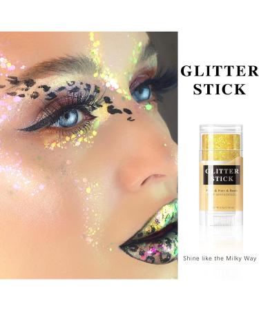 NewBang Pink Body Glitter Stick - Holographic Chunky Face Glitter Gel for Music Festivals and Raves - Sparkling Makeup for Women - Buy Online on SooperMarket.com