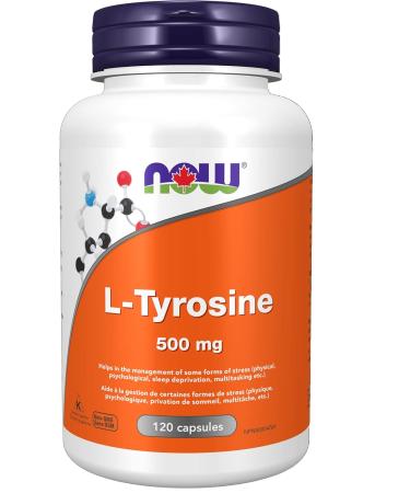 NOW L-Tyrosine (Freeform) Capsules 500mg 120 Count & Acetyl L-Carnitine 500mg 100 vcaps Tyrosine + L-Carnitine 100 Count (Pack of 1) Unflavored 120 Count (Pack of 1) - Buy Online on SooperMarket.com