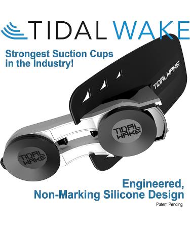Tidal Wake XLR8 Wake Surf Shaper - For Inboard Boats | Floating Wakesurf Creator - Silver/Black Fin - Buy Online on SooperMarket.com