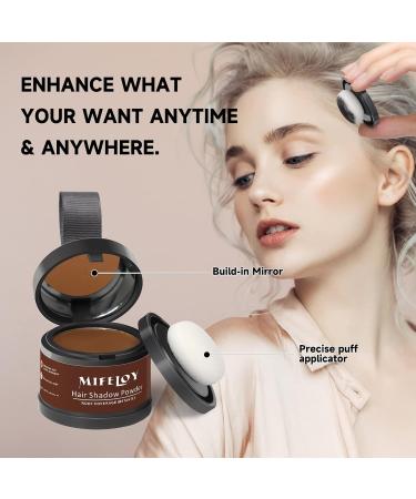 Root Coverage Powder for Thinning Hair - Medium Brown Hair Color Grey Concealer Beard & Eyebrow Touch Up - Buy Online on SooperMarket.com