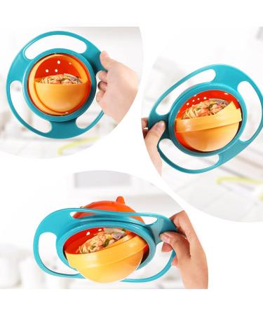 Baby Universal Gyro Bowl - Non-Spill Rotating 360 Degrees Magic Bowl for Toddlers (Green) - Buy Online on SooperMarket.com