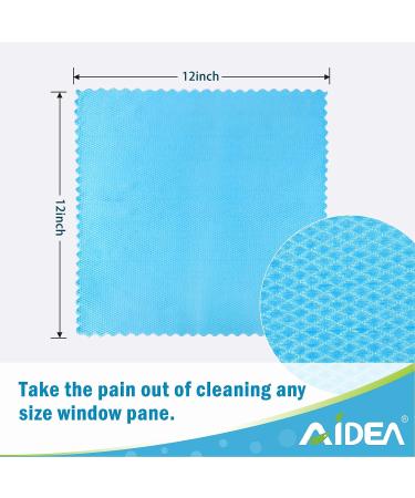 AIDEA Microfiber Glass Cleaning Cloths-8PK  Premium Microfiber Glass and Window Cleaner  Lint Free Quickly Clean Windows  Glasses  Windshields  Mirrors  Stainless Steel-12"x12" - Buy Online on SooperMarket.com