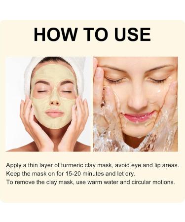 Turmeric Vitamin C Clay Mask- Face Masks- Deep Cleansing Unclog Pores- Dark Spot Remover -Controlling Acne Oil- Reduce Redness and wrinkles- Face Mask Beauty & Skincare 50g - Buy Online on SooperMarket.com