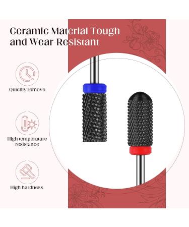 Maquita 7-Piece Ceramic Nail Miller Bits - Professional Nail Cutter for Gel & Acrylic Home Manicure & Pedicure Set - Black Ceramic - Buy Online on SooperMarket.com