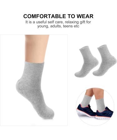 Minkissy 2-St Sock Pedicure Kit | Pumice Stone & Moisturizing Booties for Spa Pedicure | Soft Cotton Foot Care for Men - Light Gray - Buy Online on SooperMarket.com