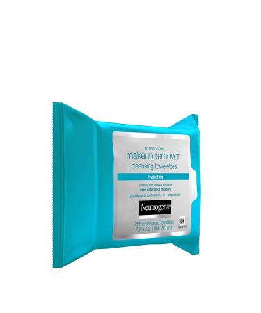 Neutrogena Hydrating Makeup Remover Wipes - 25ct Pack | Alcohol-Free Facial Cleansing Towelettes for Conditioning Skin, Removing Makeup & Waterproof Mascara - Buy Online on SooperMarket.com