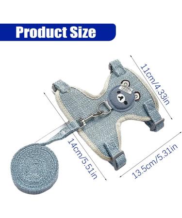 Phcozy Adjustable Rabbit Dishes & Leash for Dwarf Rabbits - Soft Durable Perfect for Small Animals & Outdoor Use (22-37cm) - Buy Online on SooperMarket.com