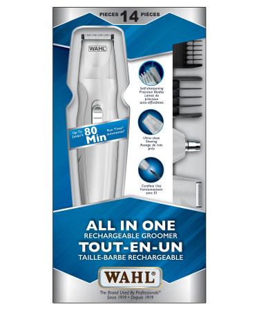 Wahl Canada All in One Rechargeable Groomer All in One Trimmer Self-sharpening precision blades Men Grooming Cordless Use - Model 3289