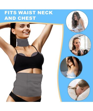 4-Hour Reusable Castor Oil Pack for Belly Neck & Chest Relief | Comfortable Massage Belt - Dark Gray - Buy Online on SooperMarket.com