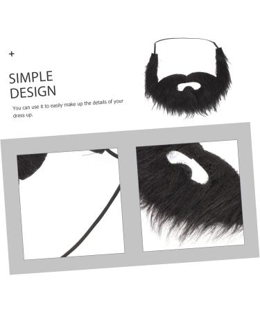 2pcs Fake Beard Party Supplies for Adults Halloween Decor Prom Decor Old Man Stick-on Mustache Fake Beard Costume Halloween - Buy Online on SooperMarket.com