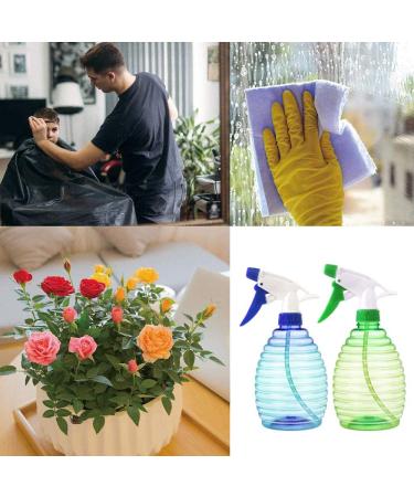 Mister Spray Bottles 16.9oz/500ml - Adjustable Storage Containers for Hair, Plants, and Cleaning - Includes Mini Funnel, Adhesive Hook, and Labels (Blue/Green) - Buy Online on SooperMarket.com