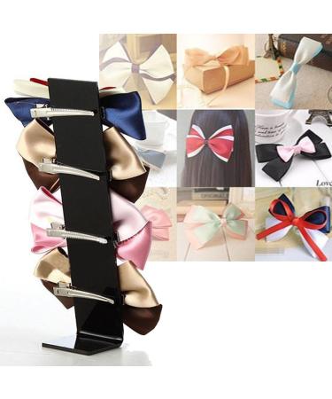 Premium Black Acrylic Hair Clip Jewelry Hairpin Barrette Display Stand Holder - Buy Online on SooperMarket.com