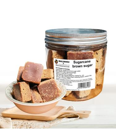 Chinese Sugarcane brown sugar cubes 8oz/227g light dark brown Sugars for Tea and Coffee